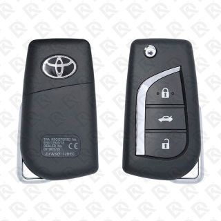 B03912-2016 - 2017 TOYOTA CAMRY REMOTE HEAD FLIP KEY 3B - 433MHZ - USED