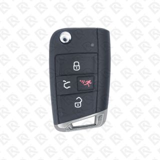2018 - 2021 VOLKSWAGEN REMOTE HEAD FLIP KEY WITH COMFORT ACCESS 4BUTTONS - 315MHZ - 5G6 959 752 BM ORIGINAL