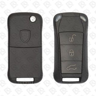 2003 - 2009 PORSCHE CAYENNE REMOTE HEAD FLIP KEY 3BUTTONS - 46CHIP PCF7947 - 433MHZ AFTERMARKET