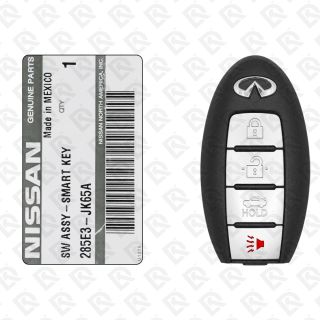 2007 - 2015 INFINITI G25 G35 G37 Q40 Q60 SMARTKEY - 4BUTTONS - 315MHZ - 285E3-JK65A - ORIGINAL