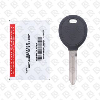 1998 - 2006 STRATTEC CHRYSLER TRANSPONDER KEY 4D 64 CHIP - Y160-PT - 5905612