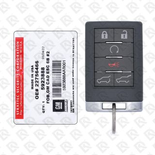 2007 - 2012 STRATTEC CADILLAC ESCALADE REMOTE 6BUTTONS - 315MHZ - 5923887