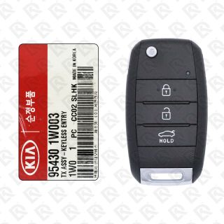 2013 - 2015 KIA RIO FLIP REMOTE KEY - 3BUTTONS - 433MHZ - 95430-1W003 ORGINAL