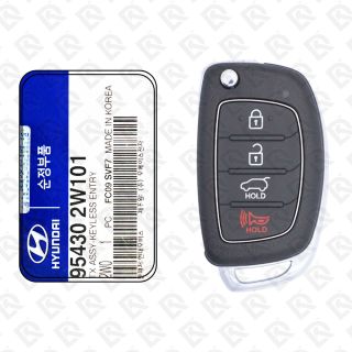 2013 - 2015 HYUNDAI SANTA FE REMOTE HEAD FLIP KEY - 4BUTTONS - 433MHZ - 95430-2W101 ORIGINAL