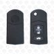 MAZDA REMOTE HEAD FLIP KEY SHELL 3BUTTONS WITH BATTERY SPACER AFTER MARKET