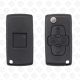 PEUGEOT CITROEN REMOTE HEAD FLIP KEY SHELL WITH BATTERY SPACE 4BUTTONS HU83 BLADE - AFTERMARKET