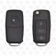 2005 - 2010 VOLKSWAGEN TOUAREG REMOTE HEAD FLIP KEY 46CHIP PCF7942 WITH KEYLESS GO 4BUTTONS - 315MHZ AFTERMARKET