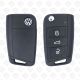 2019 - 2021 VOLKSWAGEN REMOTE HEAD FLIP KEY WITHOUT COMFORT ACCESS 3BUTTONS - 433MHZ - 5G6 959 752 BF ORIGINAL