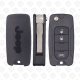 JEEP REMOTE HEAD FLIP KEY SHELL 3BUTTONS SIP22 BLADE - AFTERMARKET