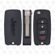 JEEP REMOTE HEAD FLIP KEY SHELL 3+1BUTTONS SIP22 BLADE - AFTERMARKET