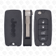 JEEP REMOTE HEAD FLIP KEY SHELL 4BUTTONS SIP22 BLADE - AFTERMARKET