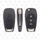 B06098-[CHEV] 3-Button ASK 315MHz Folding Remote Control Key / PCF7941E / HITAG 2 / 46 CHIP / HU100 / With Recess 3 Buttons