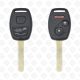 2007-2013 CR-V 2+1 Button FSK 313.8MHz Remote Key (4Drs) / PCF7961A / HITAG 2 / 46 CHIP / FCC ID: MLBHLIK-1T / HON66 2+1 Button