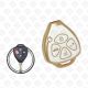 2008 - 2013 TOYOTA REMOTE TPU SHELL 4BUTTONS  -  WHITE GOLD