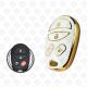 2005 - 2018 TOYOTA REMOTE TPU SHELL 4BUTTONS  -  WHITE GOLD