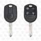 FORD REMOTE HEAD KEY SHELL 4BUTTONS FO38 H75 BLADE - AFTERMARKET