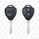 TOYOTA FLOWER REMOTE HEAD KEY TOY43 BLADE 2 BUTTONS - AFTERMARKET