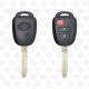 2014 TOYOTA REMOTE HEAD KEY SHELL 3 BUTTONS TOY43 BLADE - AFTERMARKET