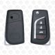 TOYOTA REMOTE HEAD FLIP KEY SHELL TOY48 BLADE 4 BUTTONS - AFTERMARKET