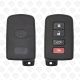 TOYOTA SMART KEY SHELL 4 BUTTONS SUV TRUNK - AFTERMARKET